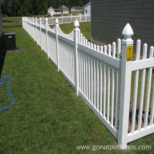 White PVC Picket Fence